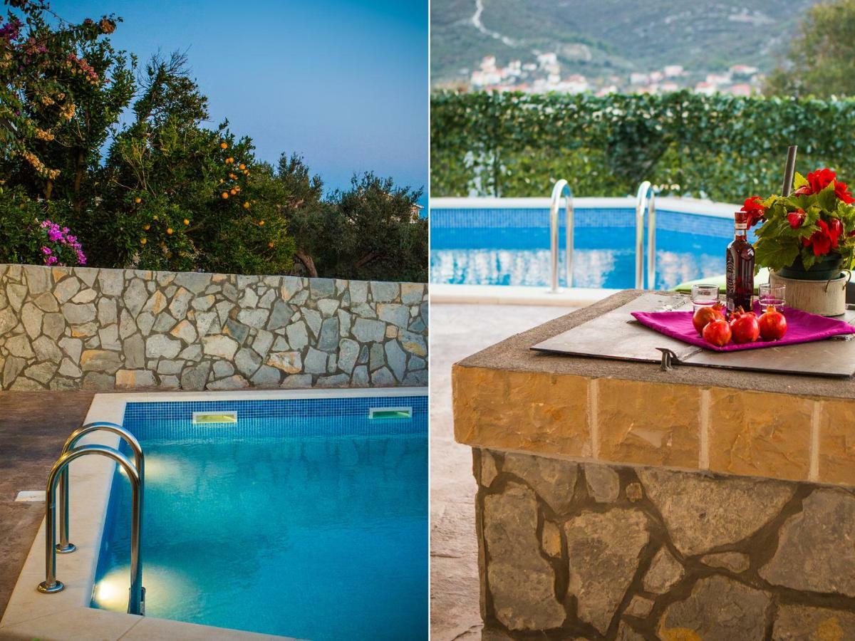 Villa Croatia Sea View With Heated Pool Вінішчє Екстер'єр фото